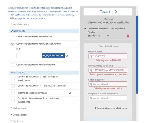 certificadonline|certificados en línea registro civil.